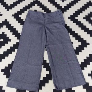 Sweet Anthropologie sailor linen/denim wide pant